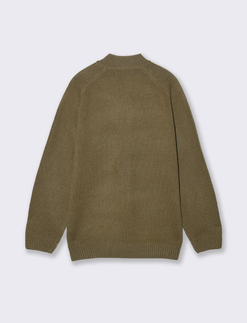 Maglia modello cardigan - Grigio fango