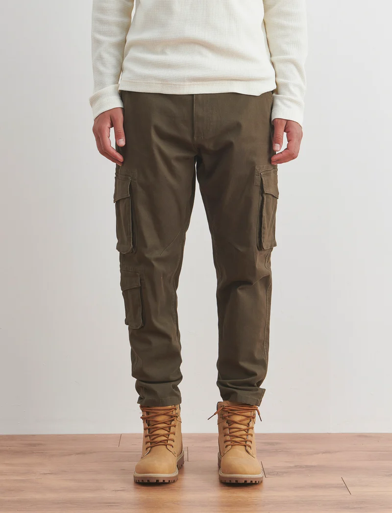 PANTALONI CARGO FIT - Verde kaki