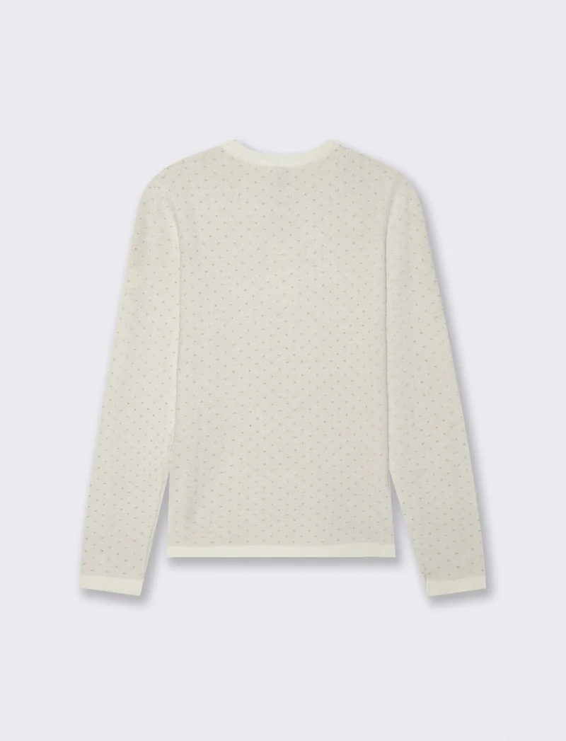 PULLOVER MANICA LUNGA - Avorio