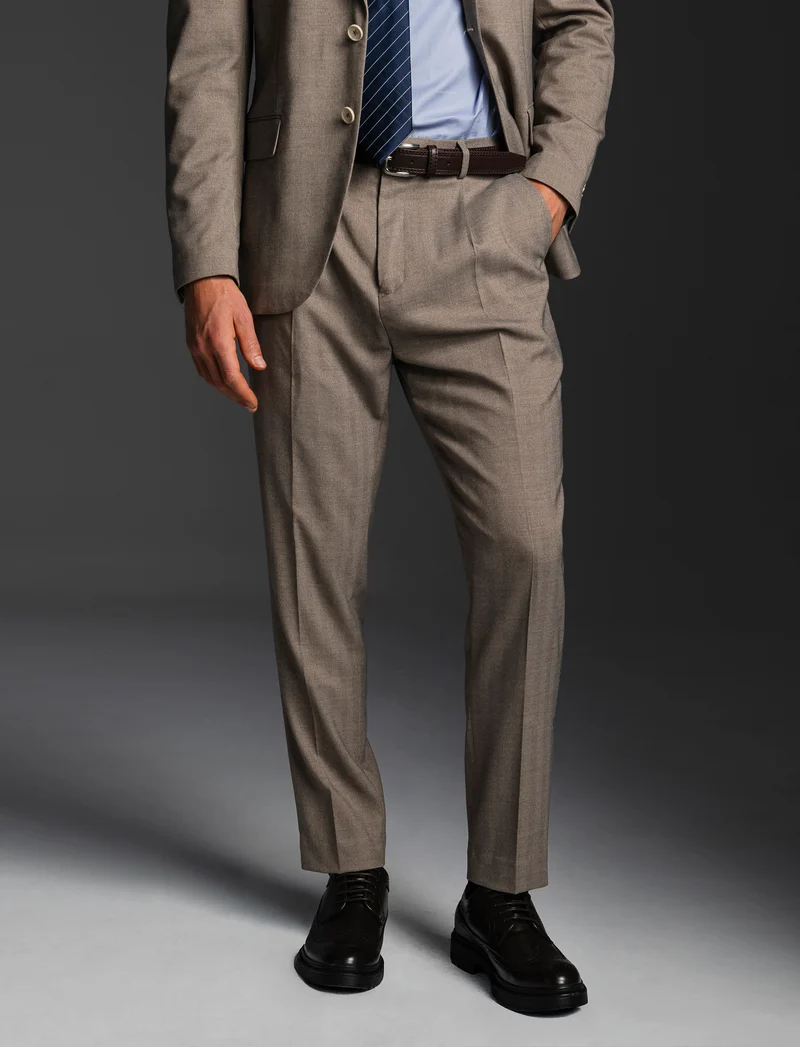 PANTALONI STRUTTURATI DA COMPLETO FORMAL FIT: - Grigio tortora
