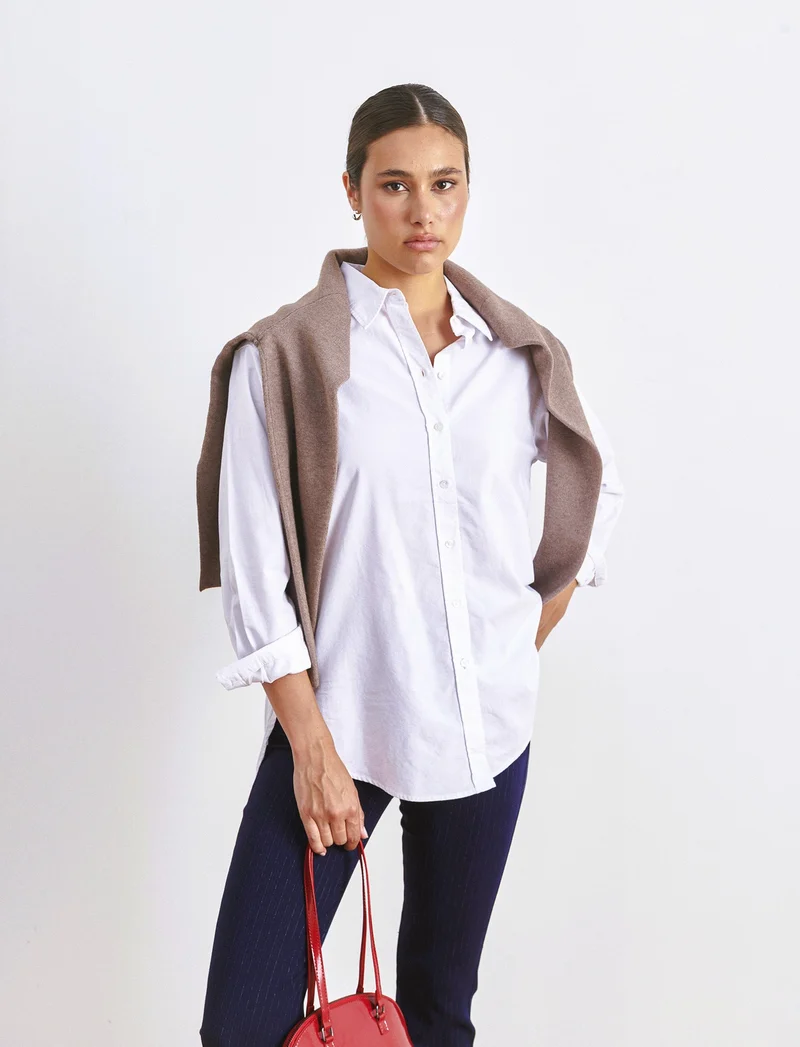 CAMICIA IN COTONE - Bianco