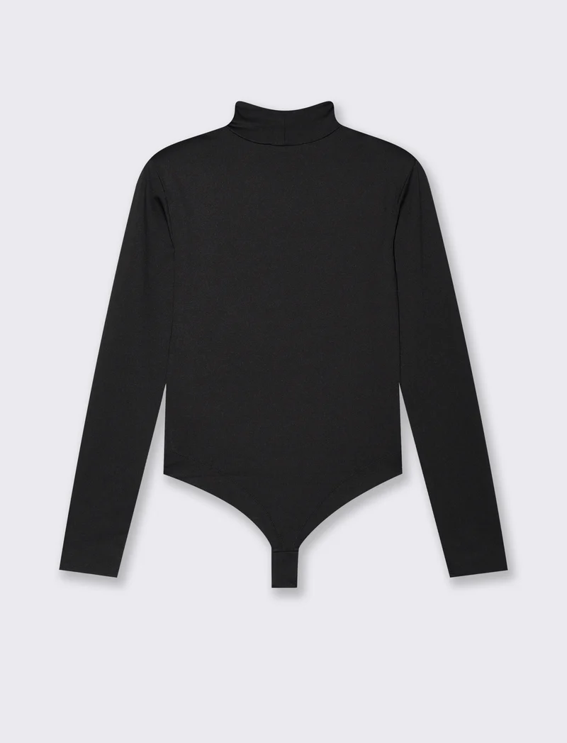 BODY CON SPALLINE - Nero
