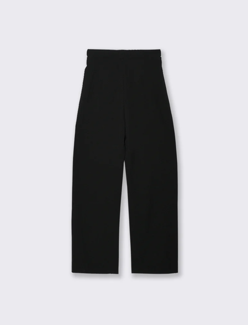 PANTALONE CON FIBIA E PENCE - Nero