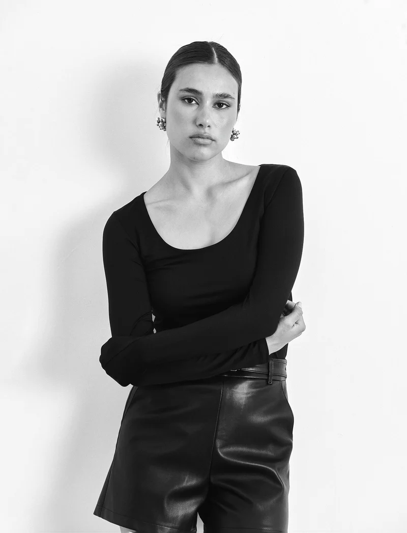 T-SHIRT MANICA LUNGA - Nero