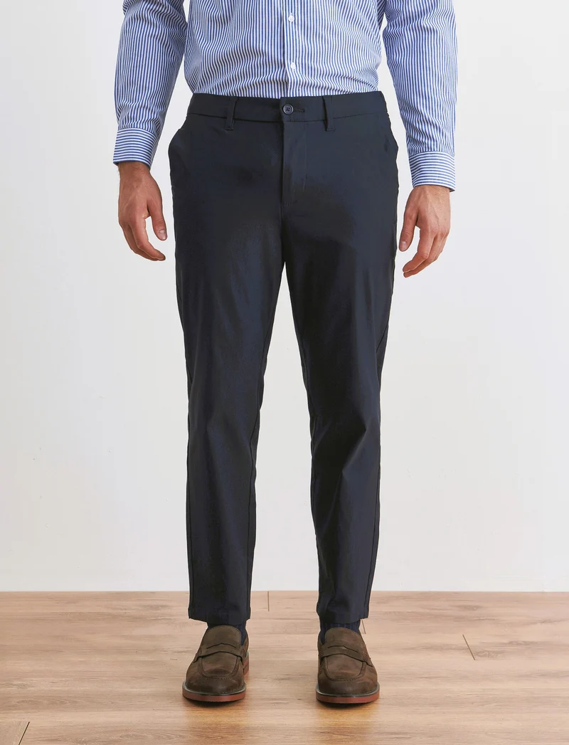 PANTALONI CHINO JOGGER IN TESSUTO TECNICO STRETCH - Blu