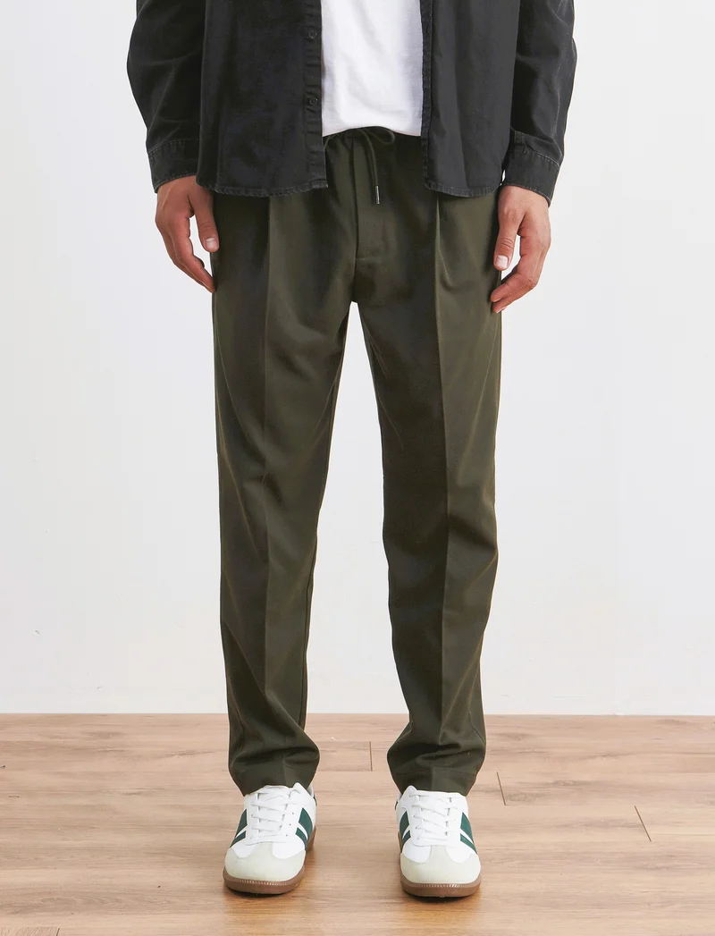 PANTALONI CHINO JOGGER - Verde scuro