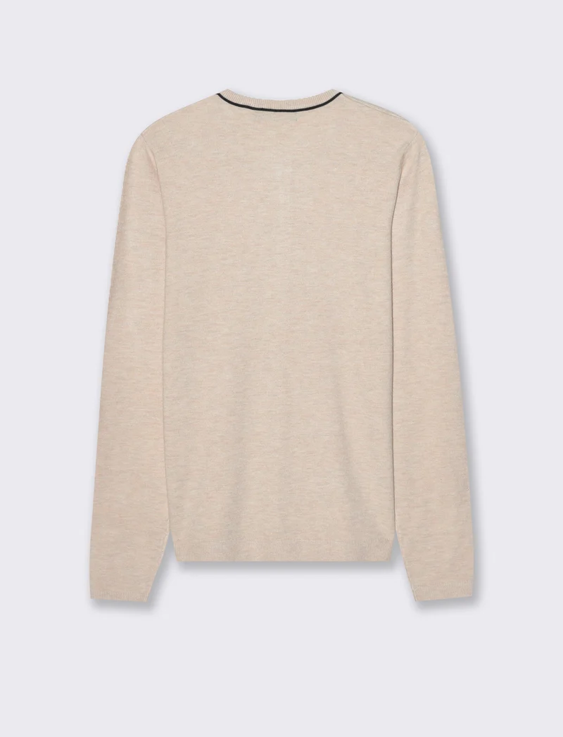 CARDIGAN BASICO - Beige grano