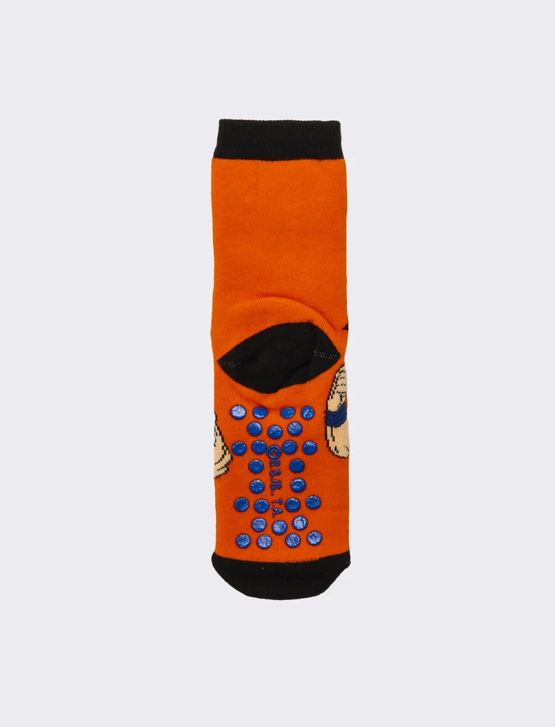 Calzino antiscivolo con licenze - Arancio