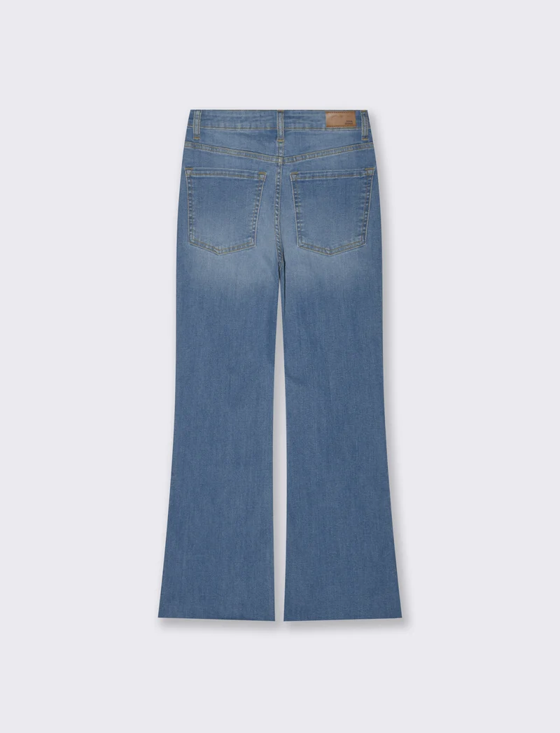 JEANS CROPPED FLARE - Denim