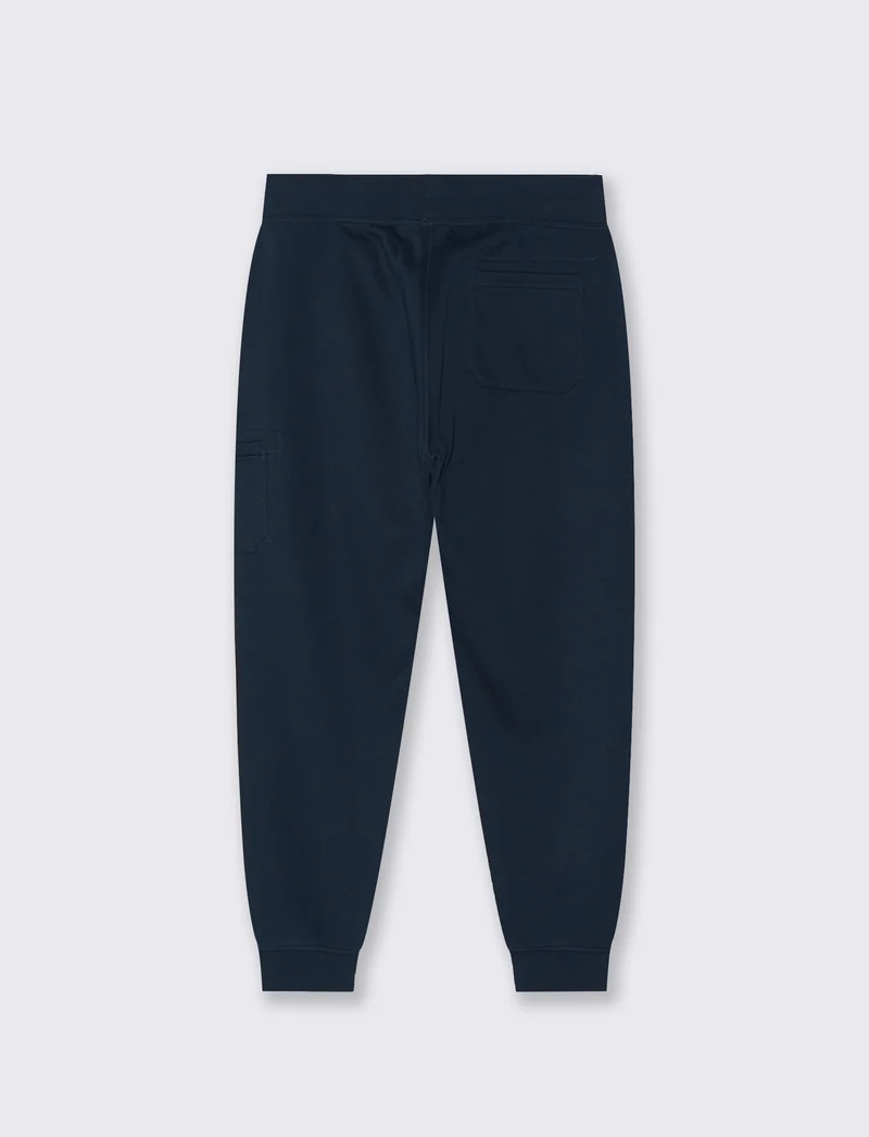 PANTALONI JOGGER IN FELPA CON TASCA LATERALE - Blu