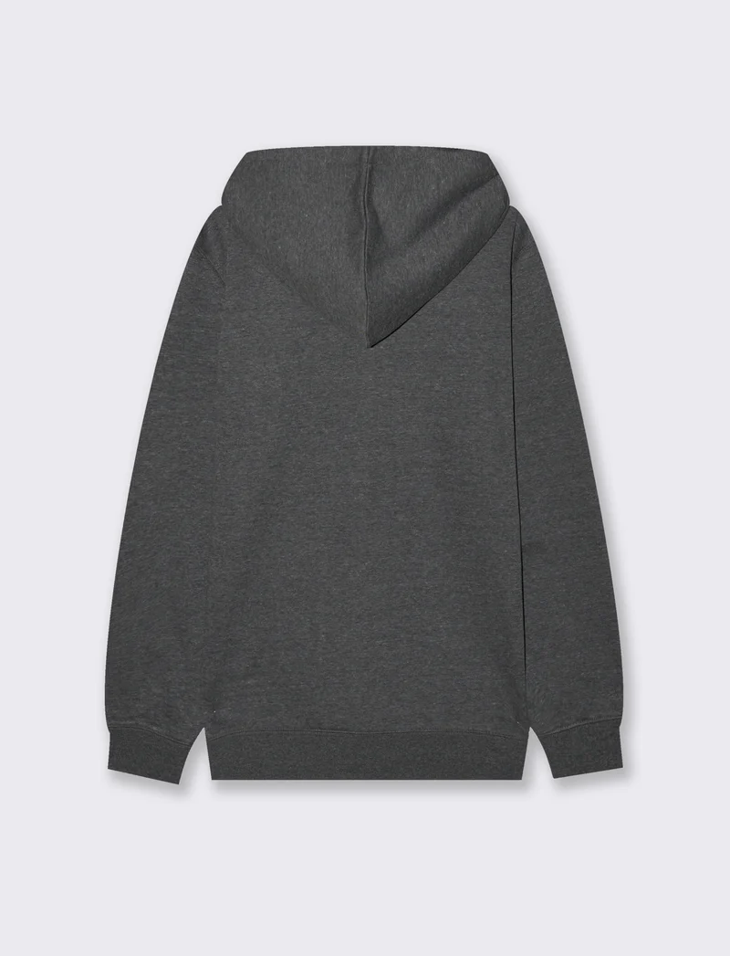 FELPA CON CAPPUCCIO E CERNIERA - Nero