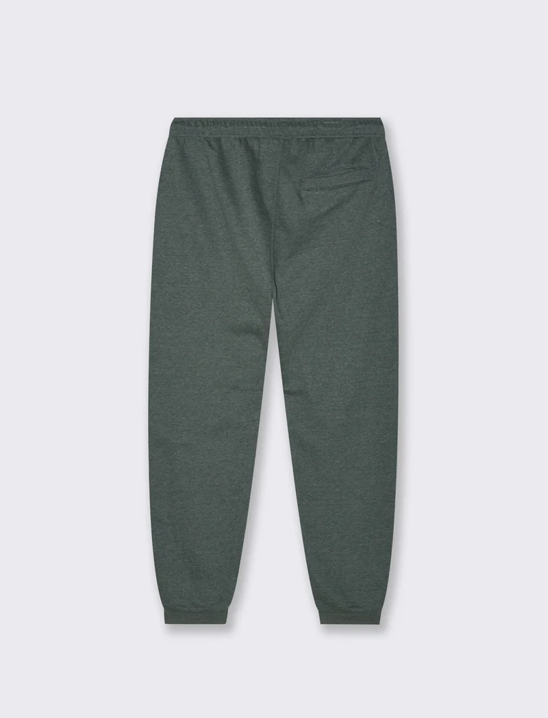 PANTALONI IN FELPA MELANGE - Verde