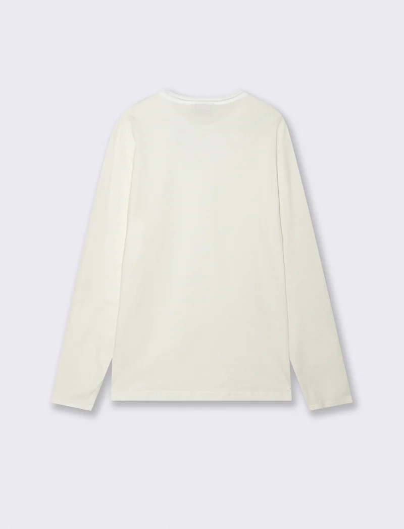 T-shirt finto doppio collo regular fit - Bianco