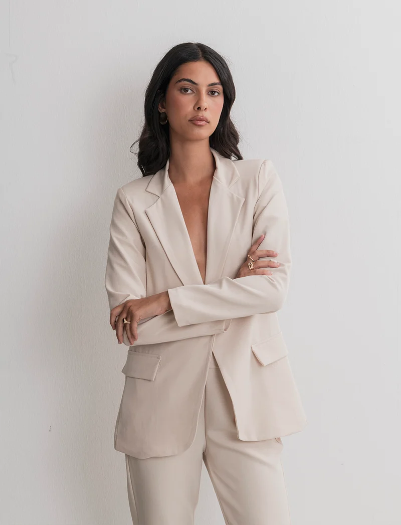 BLAZER MONOPETTO - Beige