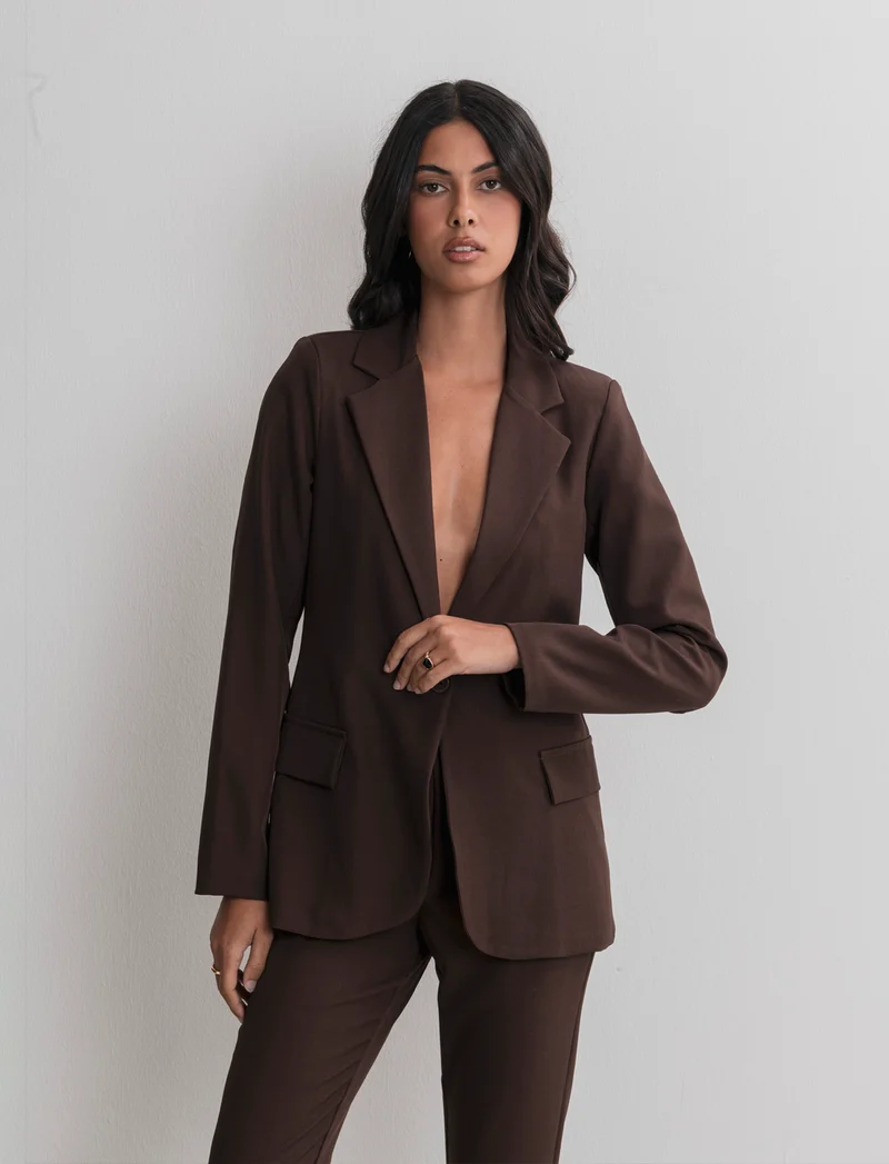 BLAZER MONOPETTO - Moro