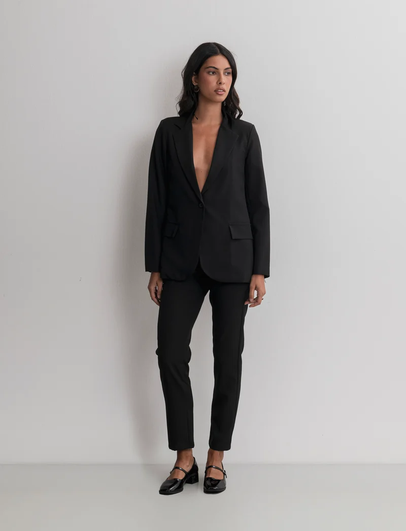 BLAZER MONOPETTO - Nero