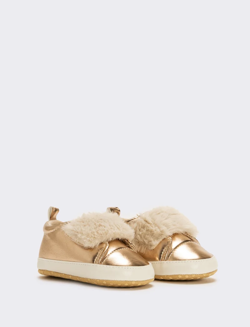 Scarpa furry effect da neonata - Rosa