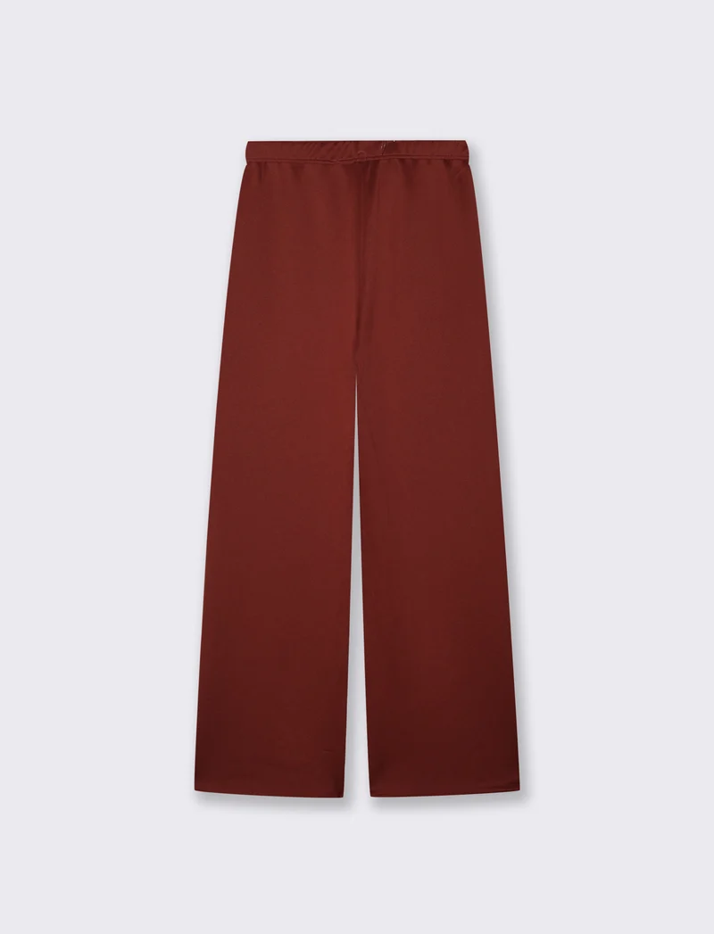 JOGGER CON ELASTICO IN VITA - Marrone bruciato