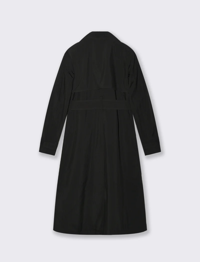 TRENCH CON CINTURA - Nero