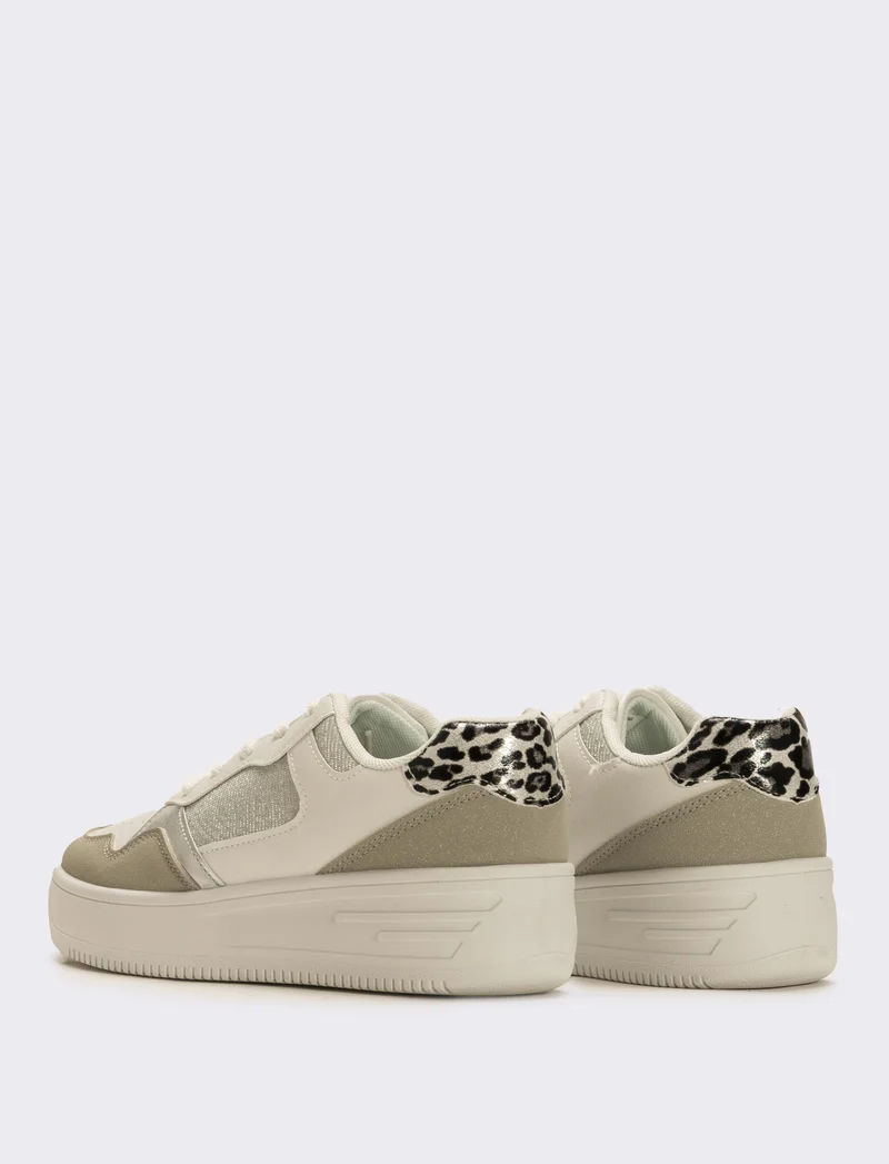 Sneakers con inserti da donna - Bianco