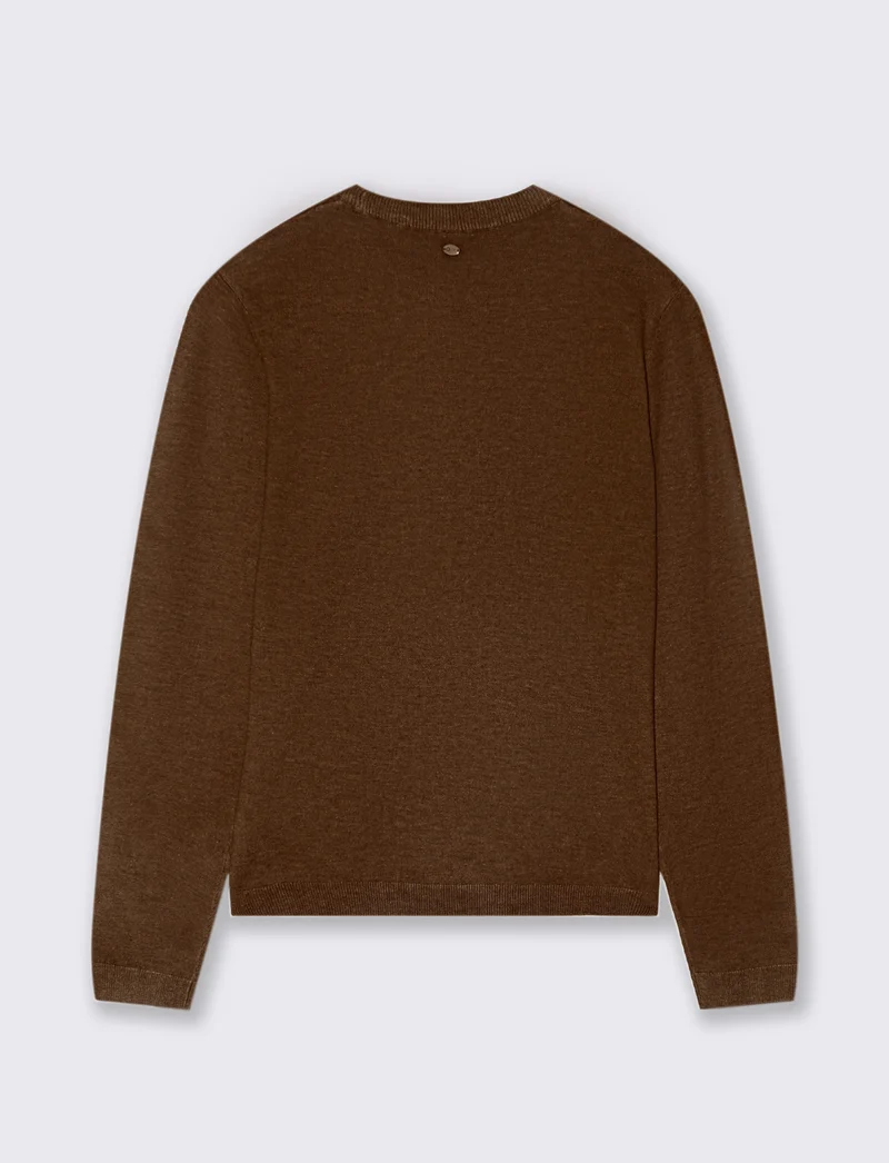PULLOVER BASICO - Marrone cioccolato
