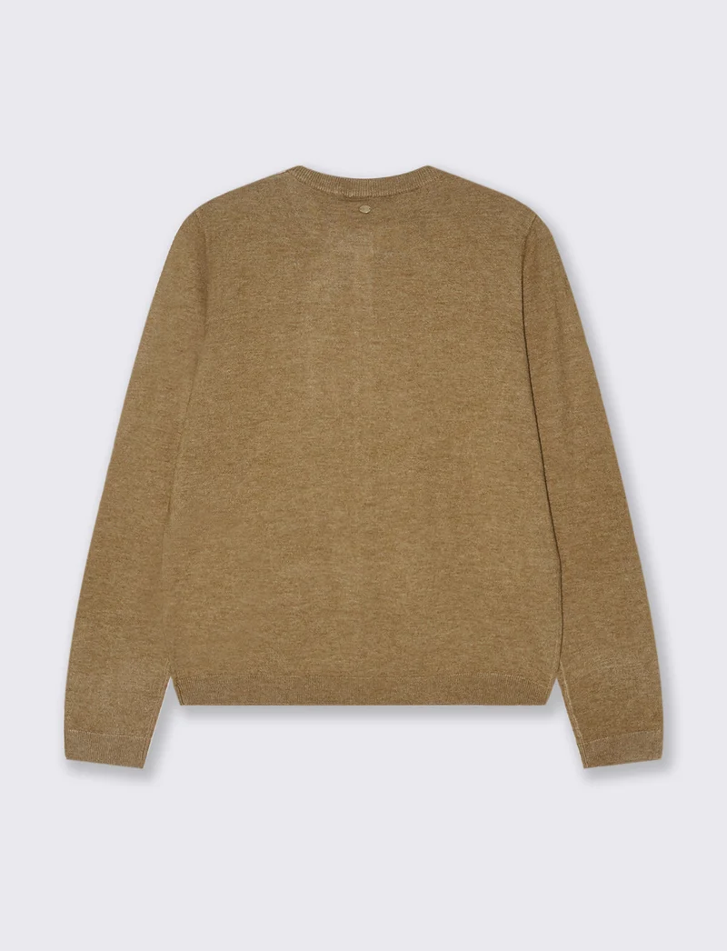CARDIGAN BASICO - Cammello