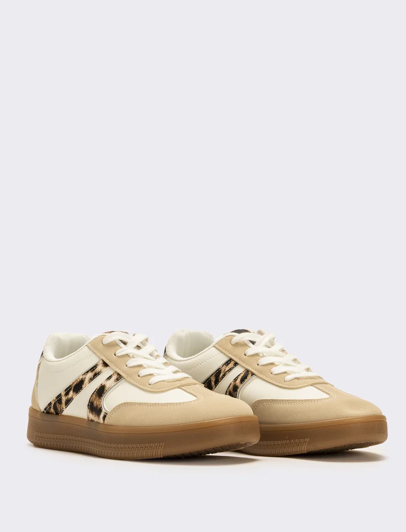 Sneakers con inserti da donna - Bianco