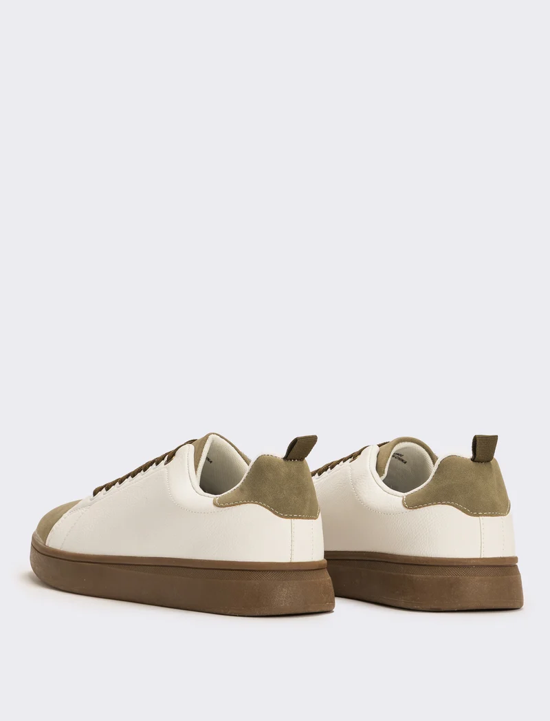 Sneakers bicolor da uomo - Bianco