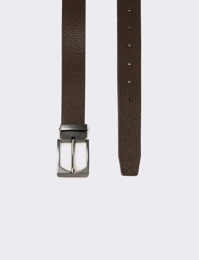 Cintura uomo con attacco rapido 3,5 cm - Marrone
