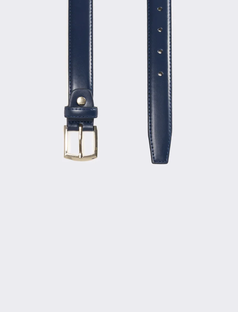 Cintura uomo classica bombata h 3 cm - Blu