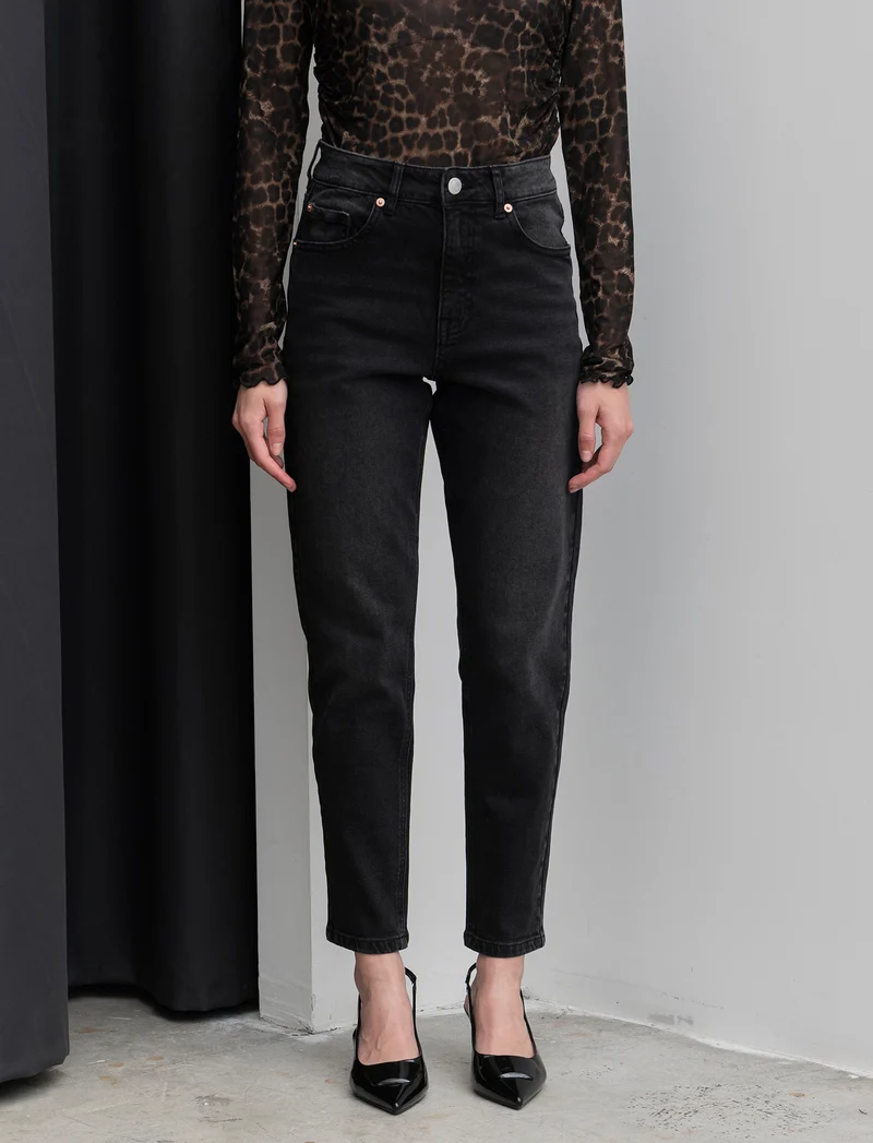 JEANS MOM FIT SLIM - Nero