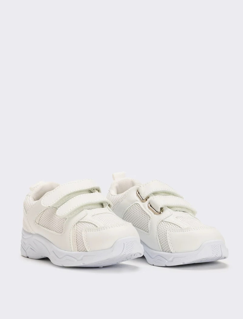 Sneakers con inserti da bambino - Bianco
