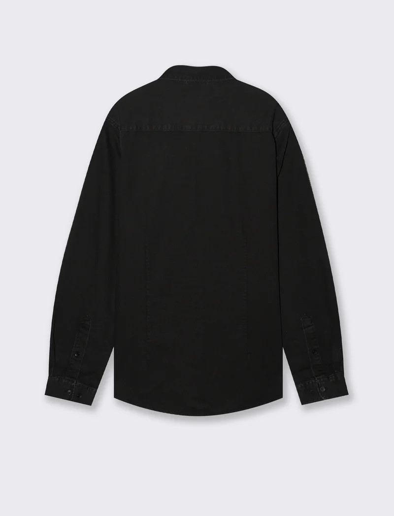 CAMICIA IN DENIM - Nero