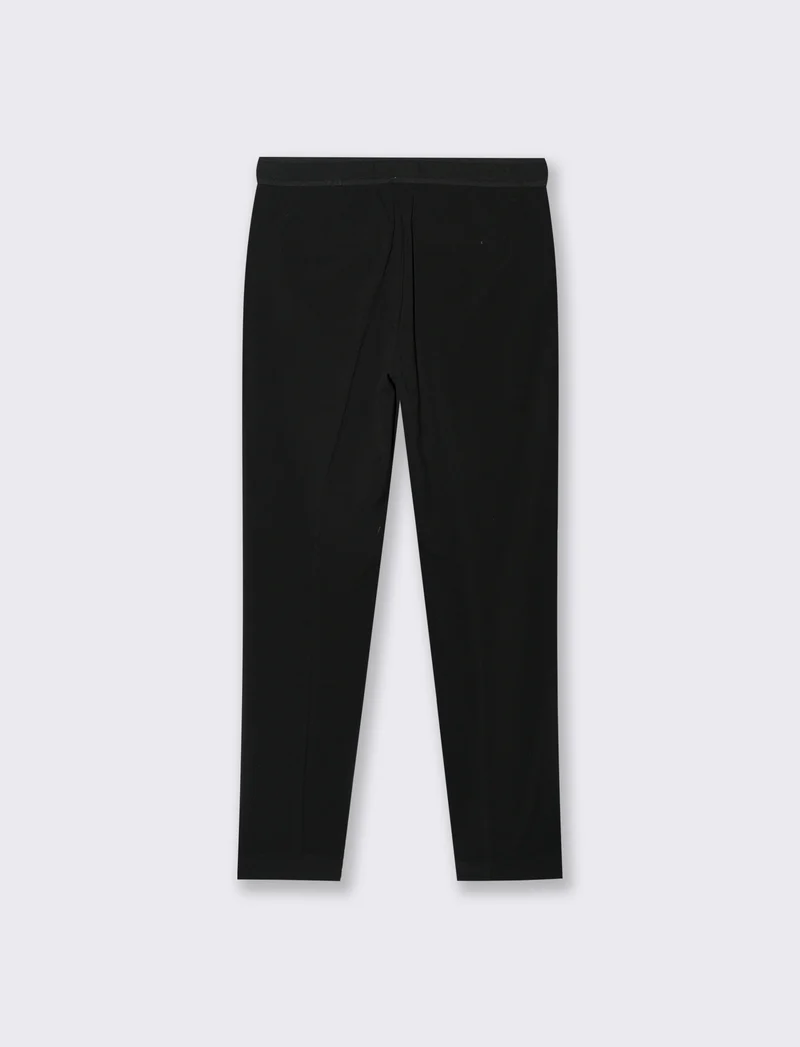 PANTALONE CON RISVOLTO - Nero