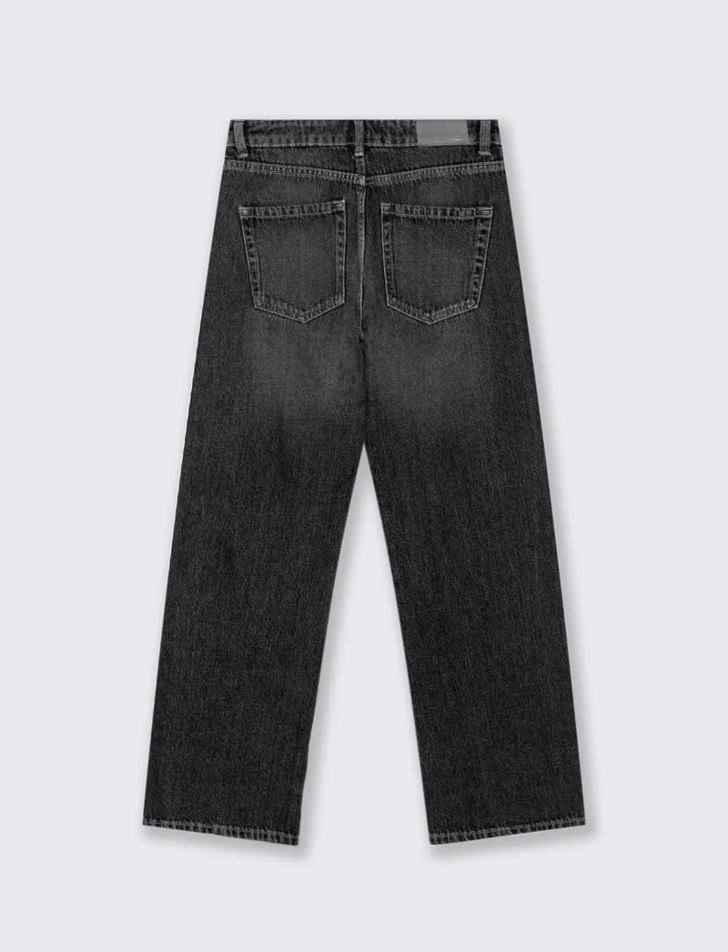 JEANS WIDE LEG - Nero