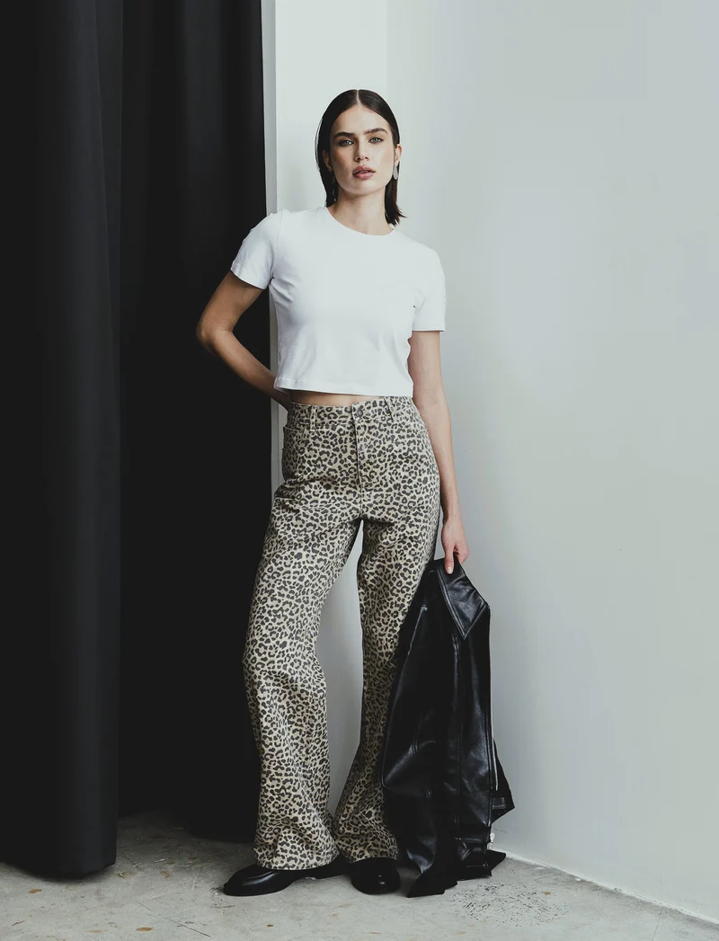 JEANS CON STAMPA ANIMALIER - var 1