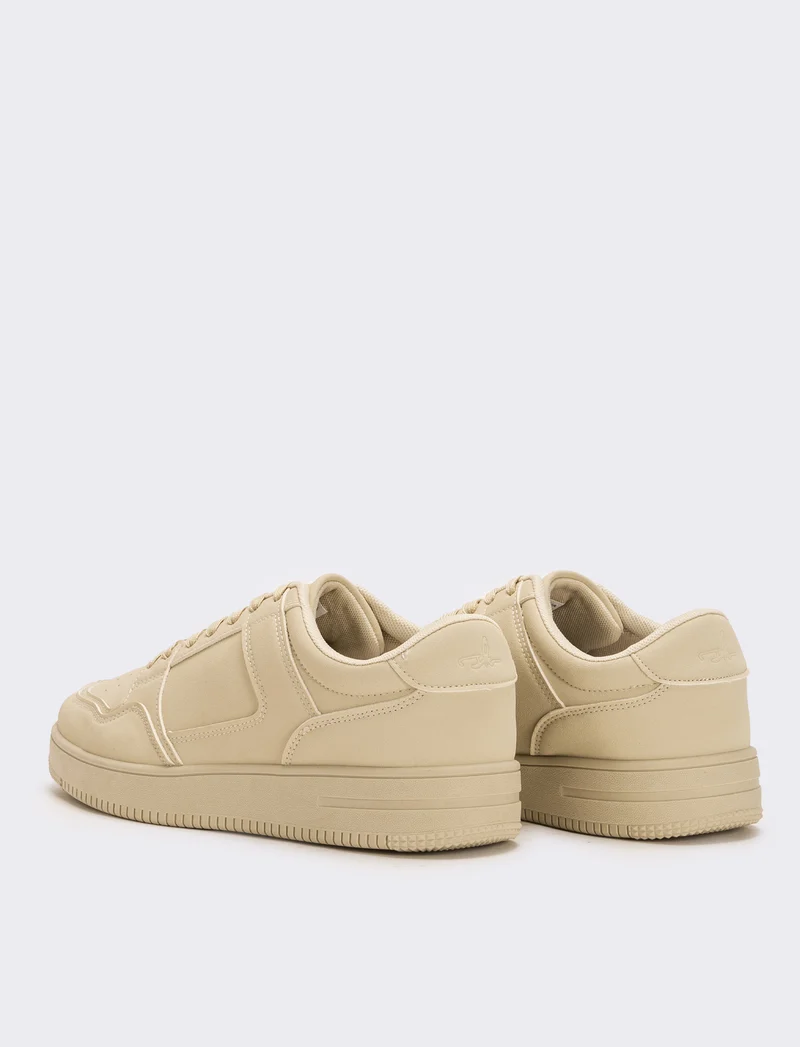 Sneakers monocolore da uomo - Beige