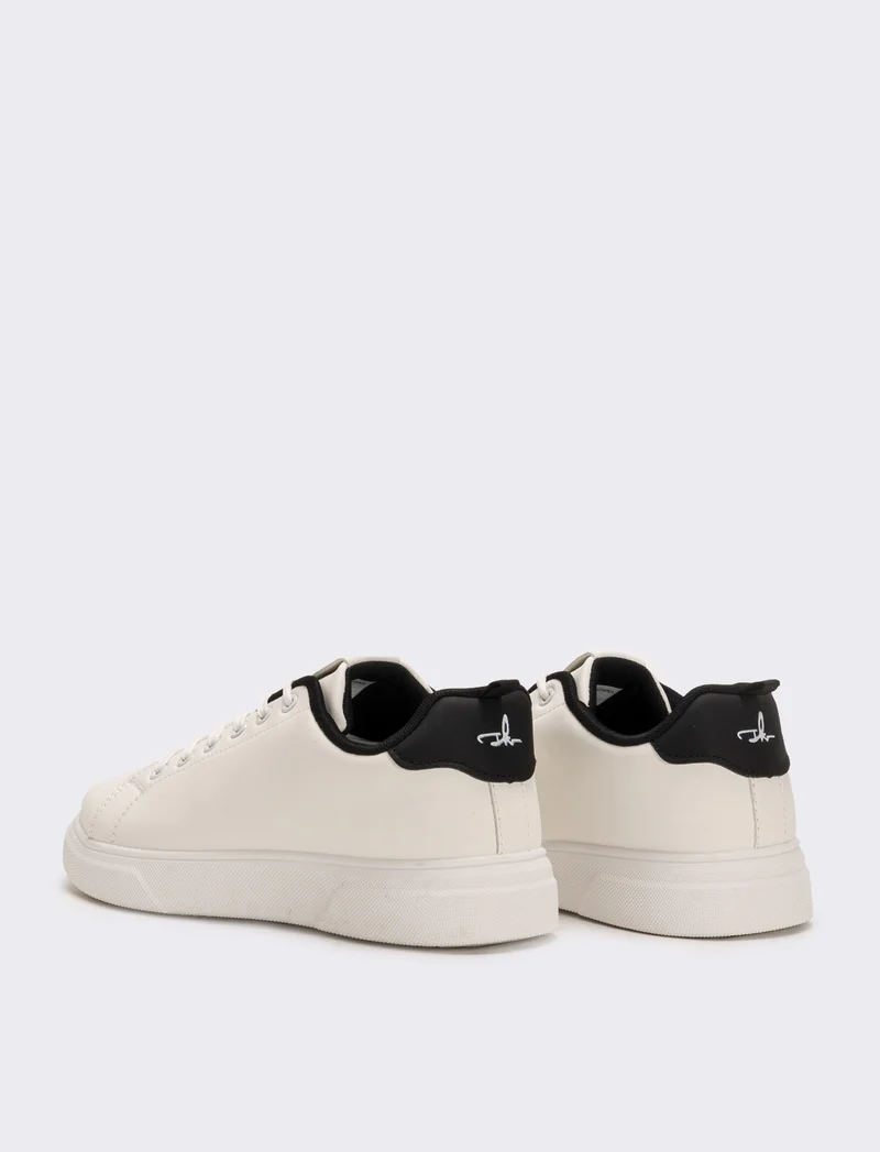 Sneakers con fodera a contrasto da uomo - Bianco