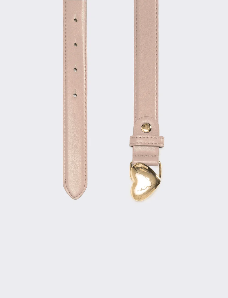 Cintura bambina fibbia cuore - Rosa
