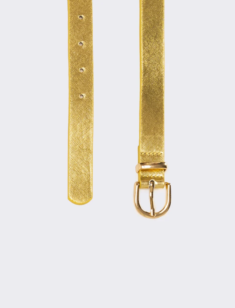 Cintura donna basic 2,5 cm - Oro