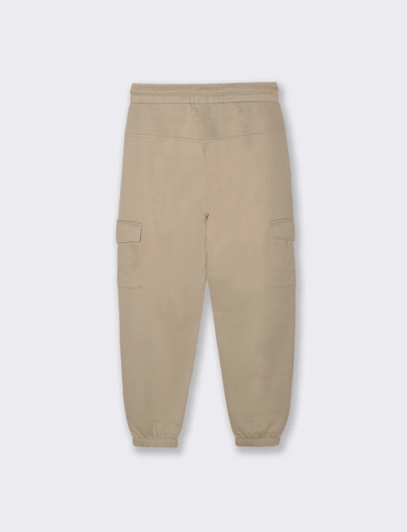 PANTALONI IN FELPA CON TASCONI - Beige