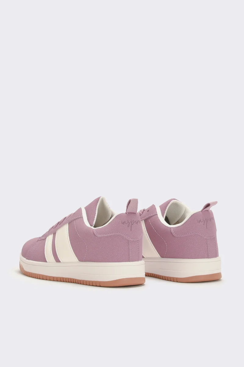 Sneakers da bambina con riporti - Viola