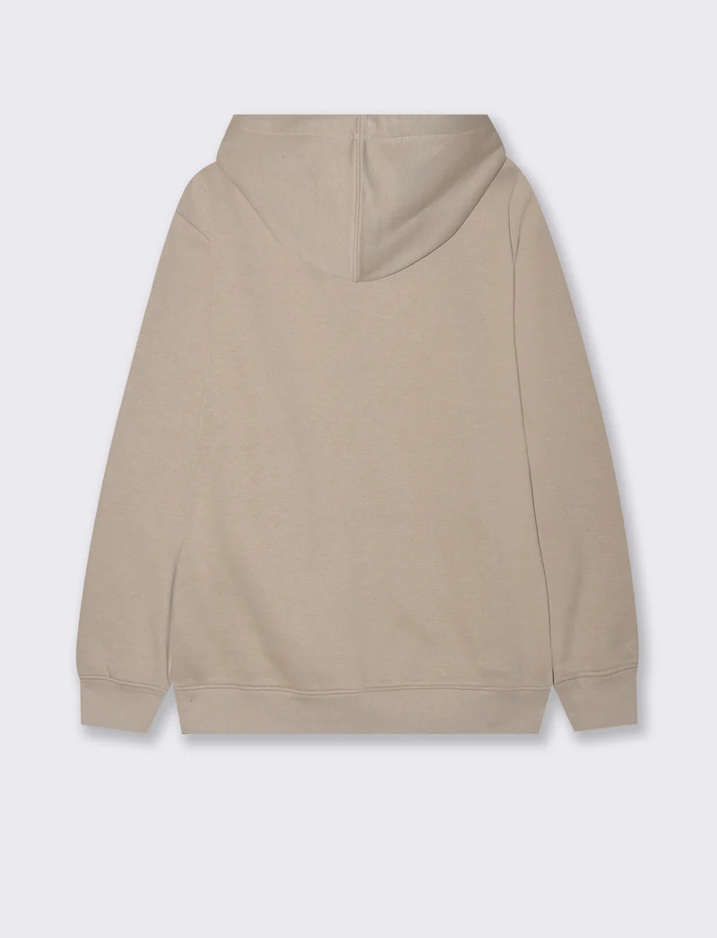 FELPA BASIC CON CAPPUCCIO - Beige