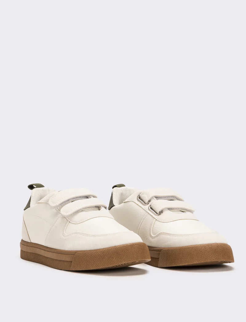 Sneakers con strapppi da bambino - Bianco