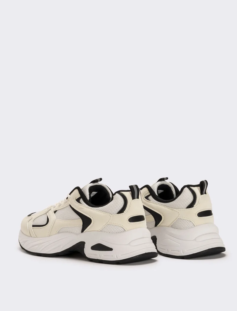 Sneakers bicolor da donna - Bianco