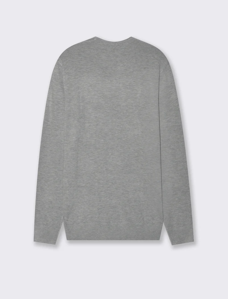 MAGLIA SLIM FIT - Grigio mel.