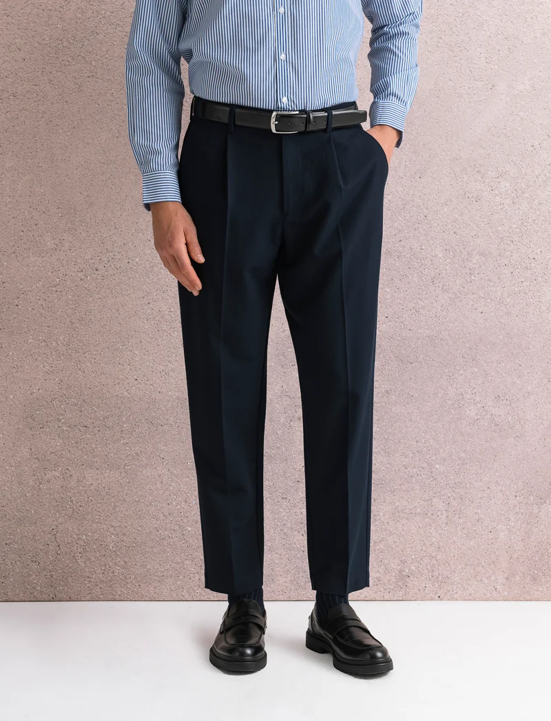 PANTALONI CHINO RELAXED EASY PANT - Blu