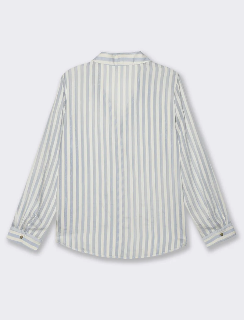 T-SHIRT IN PIZZO - Celeste
