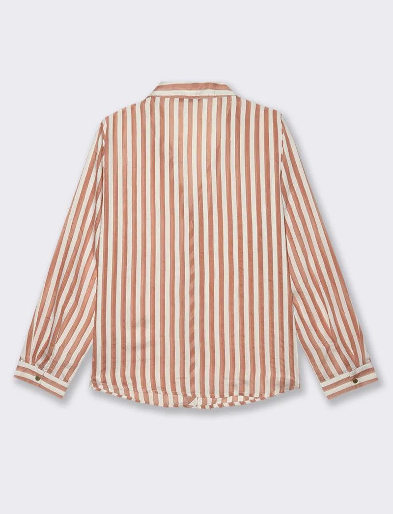 T-SHIRT IN PIZZO - Rosa polvere