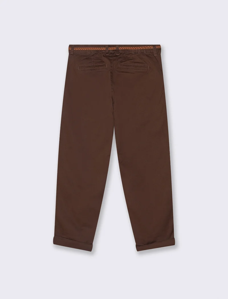 PANTALONE CHINO - Marrone cioccolato